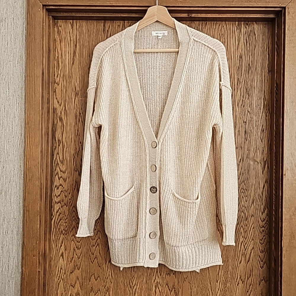 EUC Oversized Soft Tan Cardigan size S/M